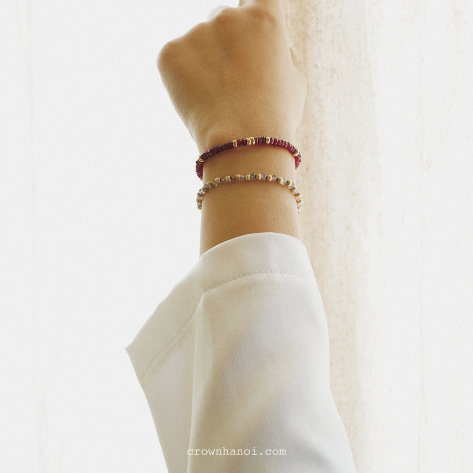 Stone collection BEADED BRACELET – RUBY ROSIE
